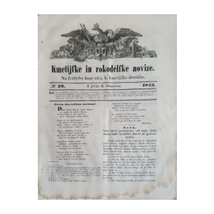 Kmetijske in rokodelske novice: Broj 10/1843