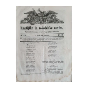 Kmetijske in rokodelske novice: Broj 12/1843