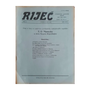 Riječ: God. XXVI, broj 9/1930