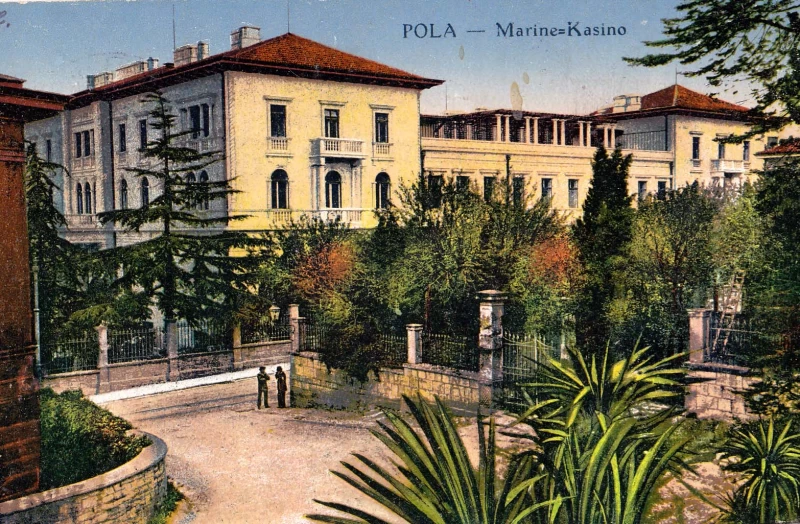 POLA PULA ISTRA HRVATSKA  MARINE -KASINO STARA RAZGLEDNICA 1917 K.u.k.FESTUNGSPITAL Nr.1.