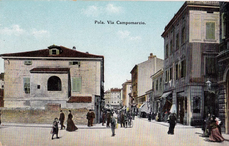 POLA PULA ISTRA HRVATSKA  VIA CAMPOMARZIO STARA RAZGLEDNICA