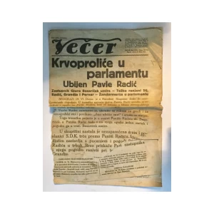 " VEČER " : KRVOPROLIĆE U PARLAMENTU