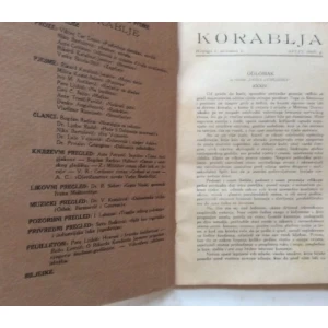 KORABLJA,  1929.,   ČASOPIS 