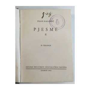 FRAN GALOVIĆ: PJESME II
