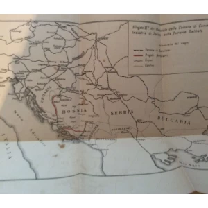 MEMORIALE DELLA CAMERA DI COMMERCIO E D' INDUSTRIA DI SPALATO, FERROVIARIA DLMATA , 1889.  , SA KARTOM INDUSTRIJSKE ŽELJEZNICE 