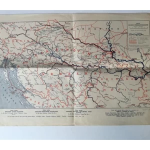KARTA SAVSKE I VRBASKE BANOVINE : ZEMLJOPISNA KARTA