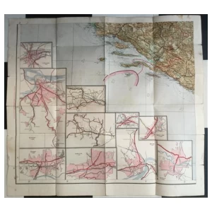 SREDNJA I JUŽNA DALMACIJA : ZEMLJOPISNA KARTA