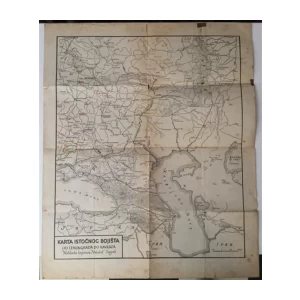 KARTA ISTOČNOG BOJIŠTA OD LENJINGRADA DO KAVKAZA : ZEMLJOPISNA KARTA