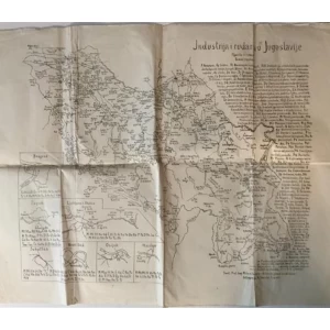 INDUSTRIJA I RUDARSTVO JUGOSLAVIJE : ZEMLJOPISNA KARTA