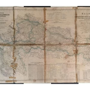 ZEMLJOVID HRVATSKE I SLAVONIJE S KRAJINOM VOJNIČKOM : ZEMLJOPISNA KARTA