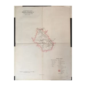 KILOMETRIČKA KARTA SREZA FOJNICA - ZEMLJOPISNA KARTA