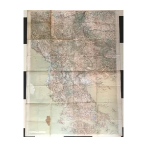 DALMACIJA, BOSNA, SRBIJA, GRČKA - ZEMLJOPISNA KARTA