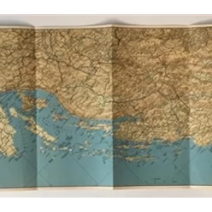 KARTA ISTOČNE JADRANSKE OBALE - ZEMLJOPISNA KARTA