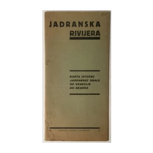 KARTA ISTOČNE JADRANSKE OBALE - ZEMLJOPISNA KARTA
