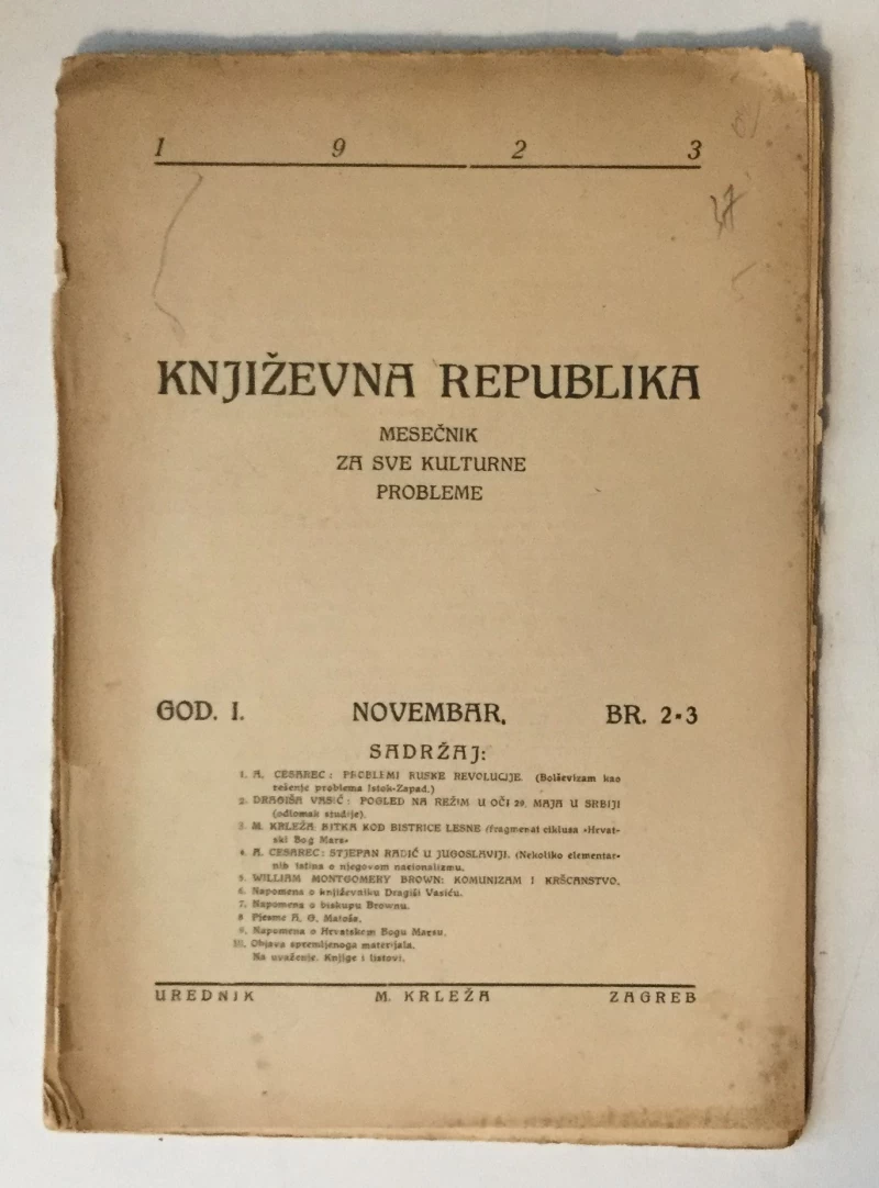 ČASOPIS : KNJIŽEVNA REPUBLIKA 