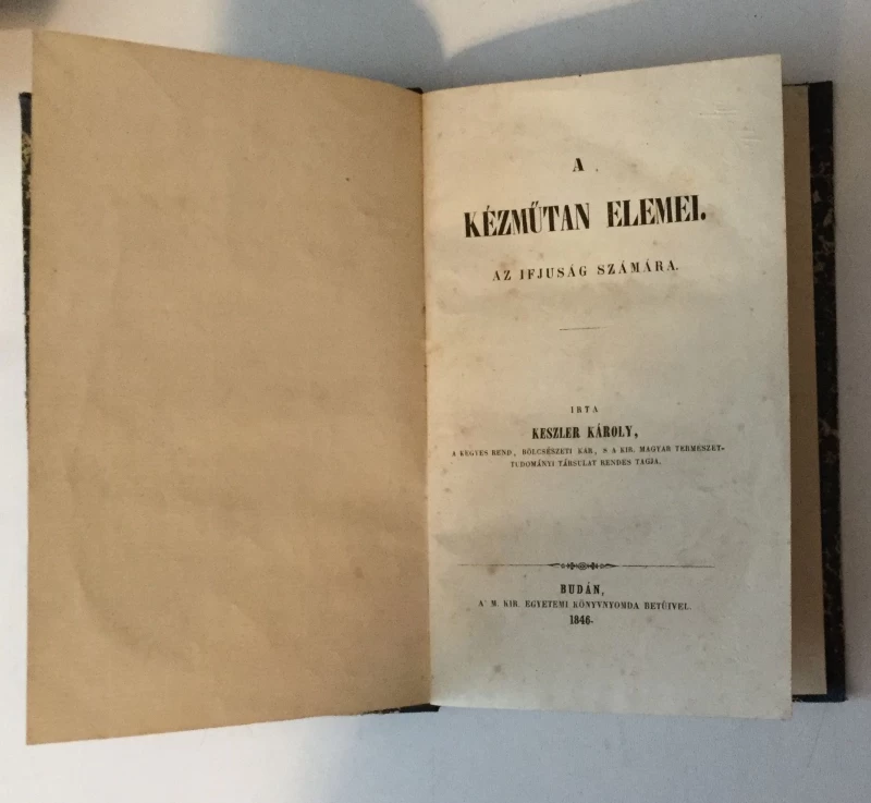 KESZLER KAROLY : A KEZMUTAN ELEMEI. AZ IFJUSAG SZAMARA