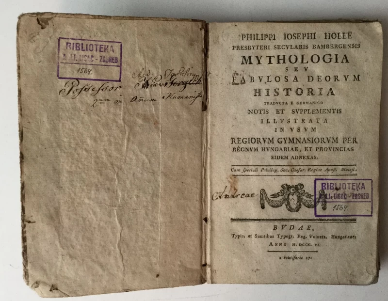 PHILIPPI JOSEPHI HOLLE PRESBYTERI SECULARIS BAMBERGENSIS MYTHOLOGIA SEV FABULOSA DEORUM HISTORIA