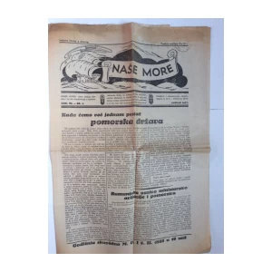 NAŠE MORE, 1937., GODINA III. BROJ 1, NOVINE
